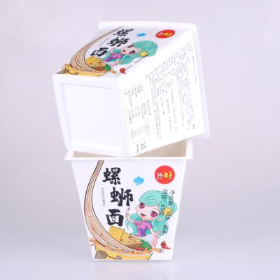 China Disposable 800ml Custom Logo Printed Disposable Box Paper Bowl Noodle Food Packaging for sale