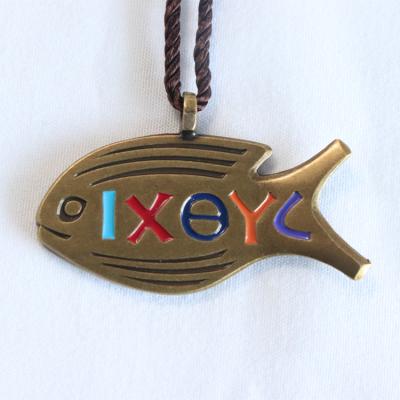 China Other Wholesale Cheap Custom Design Fish To Shape Other Metal Enamel Necklace Pendants for sale