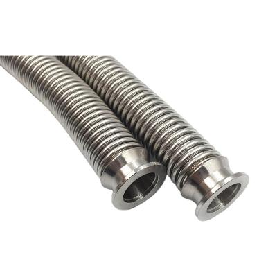 China Construction OEM 304 Flexible Metal KF16/25/40/50 Stainless Steel Vacuum Hose for sale