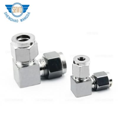 China Connect Pipes Hot Male Stainless Steel Elbow Connector Compression Fittings Tube Swivel Fittings for sale