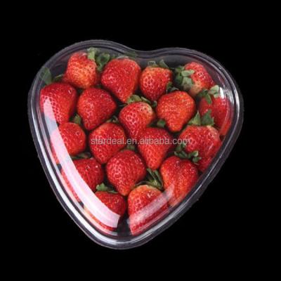 China Custom Disposable Plastic Heart Shaped Blister Tray For Fruit And Cake Packaging for sale