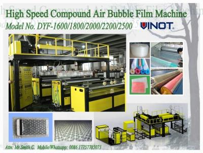 China 1200 - 2000mm Width PE Air Bubble Film Machine With Back Unwinder Station for sale