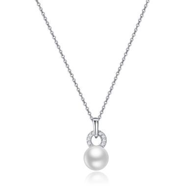 China New Arrival Romantic Wedding Engagement Pearl Pendant Necklace For Women 2021 for sale