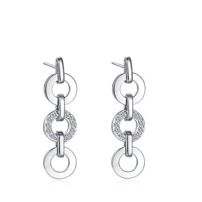 China Competitive Price Romantic Vintage Fashion 5A Zircon 925 Sterling Silver Earring 2021 for sale