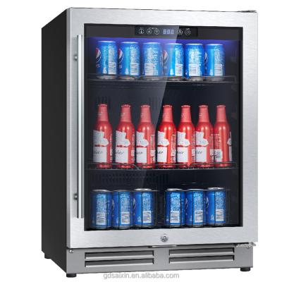 China Hotel Wine Refrigerator Beverage Cooler 24 Inch 120 Cooler Box for sale