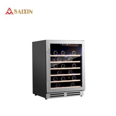 China 46 Bottle Wine Cellar With Wooden Shelf For Hotel With CE Approval SRW-54S 150L for sale