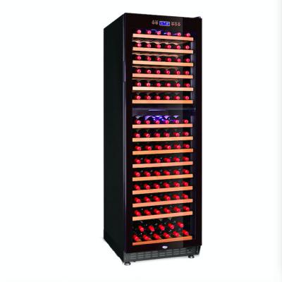 China Morden 166 Full 450L Bottle Door Touch Screen Glass Wine Cooler for sale