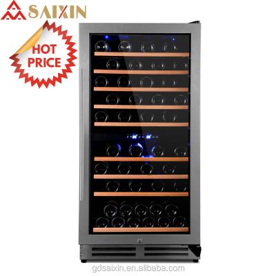 China SAIXIN SRW-76D 255L Seamless Door Frame of Morden 76 s.s Bottle Wine Cooler for sale