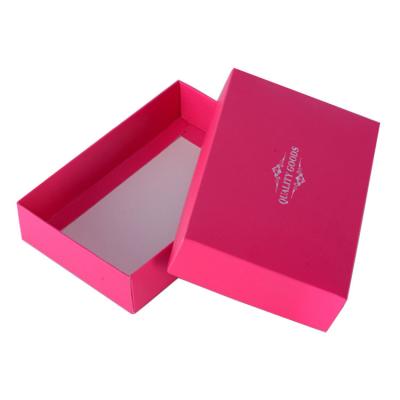 China Recycled Materials Lace Lamination Glossy Cheap Packing Flat Pack Gift Box for sale