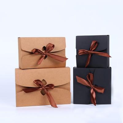 China Cheap Custom Recycled Materials Kraft Paper Box Custom Paper Packaging For Gift for sale