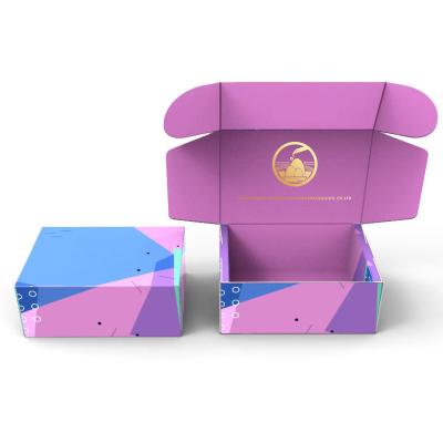 China Recyclable Custom Logo High Quality Mailer Box Corrugated Beauty Folding Paper Box For Clothing for sale