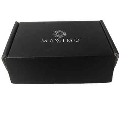 China Recyclable Paper Delivery Box Custom Logo Black Corrugated Mailing Mailing Box for sale