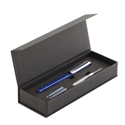 China Handmade High End Pen Set Black Rigid Cardboard Packaging Box Custom Your Own Logo Gift Packaging Paper Boxes for sale