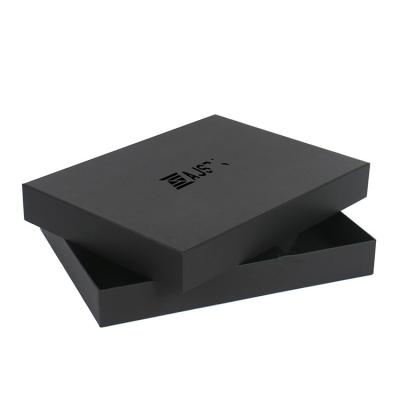 China Guangazhou Handmade Luxury Gift Box Packaging Leather Belt Black Paper Designed Luxury Box for sale