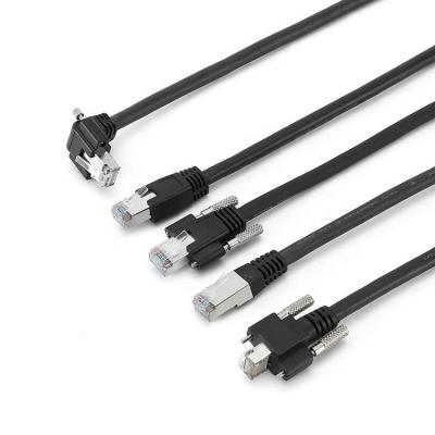 Κίνα Cat6A βιομηχανικό καλώδιο S/FTP RJ45 8P Ethernet καμερών με τη βίδα GigE κλειδαριών προς πώληση