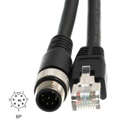 China Industriële Ethernet de Kabelm12 D Code 8 Pin To RJ45 van ROHS Cat6 voor Fieldbus-Sensor Te koop