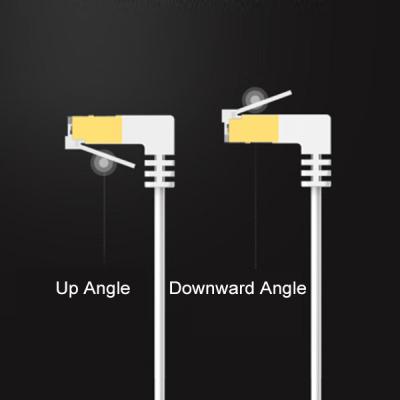 China OEM Cat6 Flat Patch Cable Durable 90 Degree To 270 Degree Angle for sale