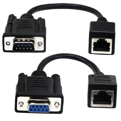 China Cat5 Cat6 RJ45 zum Kabel RS232, DB9 9 Pin Industrial Ethernet Cable Assemblies zu verkaufen