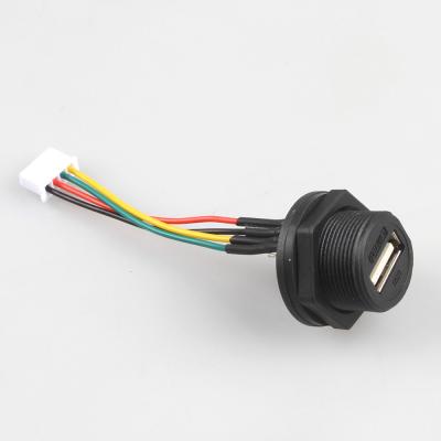 China Wasserdichte Neigung XH2.54 4P USB Front Cable Wire Harness Manufacturing 2.54mm zu verkaufen