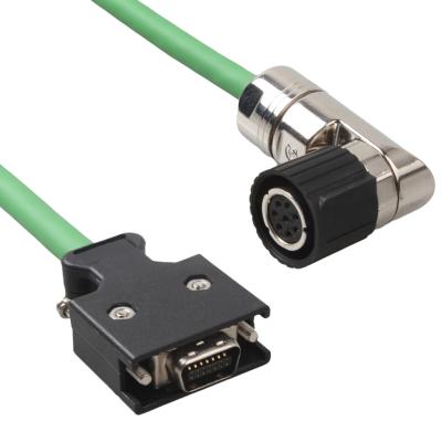 Κίνα V90 6FX3002-2DB10 Καλώδια κωδικοποίησης Servo Motor Connector Plug με σταθερή εγκατάσταση πράσινου καλωδίου προς πώληση