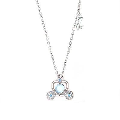 China Environmental Friendly Christmas gift jewelry S925 sterling silver zircon necklace pendant fashion exquisite jewelry necklace for women for sale