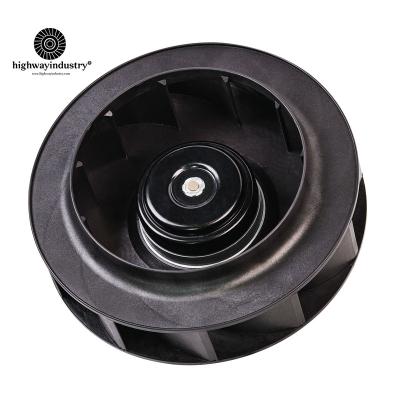 China 0~5VDC/PWM Road 250*86mm DC 2400RPM Air Circulation Dust Brushless Backward Curved Centrifugal Fan With Plastic Impeller for sale