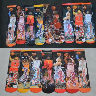 China Attention please, 2016 NEW ARRIVED 3D NBA PLAYER SOCKS, ONLY I OFFER IT for sale