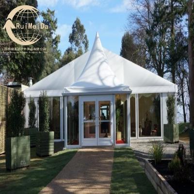 China Outdoor event 3x3 4x4 5x5 6x6 7x7 8x8 9x9 10x10 PVC high peaks aluminum pagoda tent for event for sale