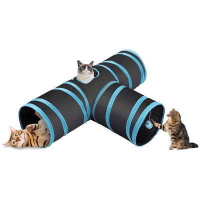 China Wholesale Sustainable Pet Tunnel Collapsible Cat Tunnel 3/4/5-way for sale