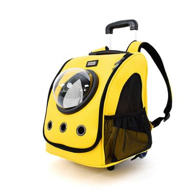 China Fashion Breathable Style Pull Pet Rod Pack Pet Carrier Backpack Space Pet Outdoor Bag for sale