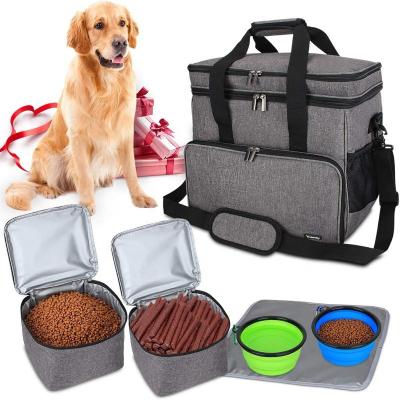 China Breathable Multifunctional Pockets Backpack Pet Travel Dog Food Container Dog Travel Bag for sale