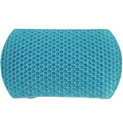 China Blue Anti Dust Mite Support Gel Cooling Band Lumbar Cushion For Office for sale