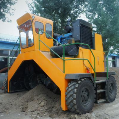 China M4300 Automatic Wheel Bio Animal Fertilizer Food Waste Composting Turner Organic Mixer Fertilizer Compost Making Machine for sale