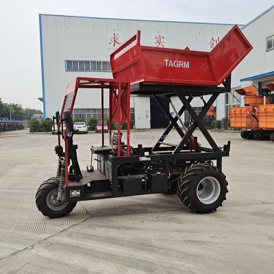 China Track Tipper Mini Fruit Palm Dumper Truck 3 Wheel Oil Palm Tractor Tricycle Small Wheel Transport Equipment Crawler 2000*1460*400mm for sale