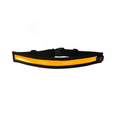 China With USB USB Led Sports Safety Flashing Light Rechargeable Adjustable Bright Reflective Outdoor Running Recycling Elastic Waist Belt for sale