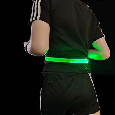 China Universal Sport Accessories LED Safety Belt Flashing Light Reflective Waistbelt for sale