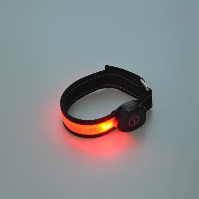 China Quick Unique USB Rechargeable Led Flasher Nylon Armband Led Armband For Running for sale