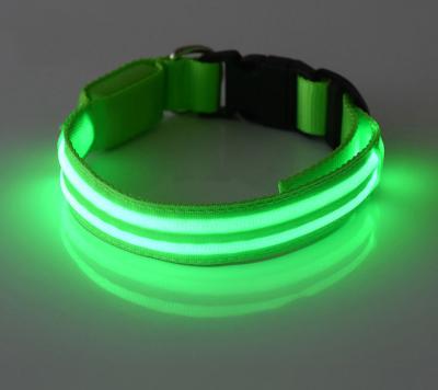 China Viable Safety Led Flashing Light USB Safety LED Rechargeable Waterproof Luminous Dog Collar Pet Dog Collar for sale