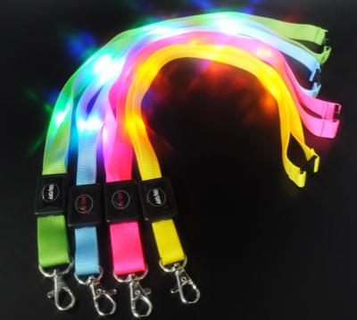 China Quick Wholesale Led Custom Flashing Lanyards Customs Lead Lanyard With Logo for sale