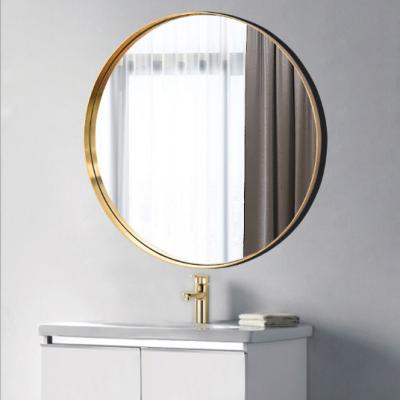 China Five Star Modern Luxury Hotel Project Customized Large Round Wall Mirror For Living Room Bathroom Mirror for sale