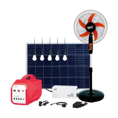 China Home Portable DC 266.4Wh 60W Pay As You Go Solar Powered Home Lighting System Kit for sale