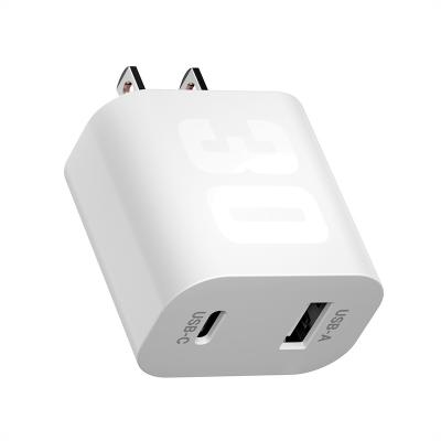 China Fast Type C PD Mobile Phone QC3.0 PD2.0 30W USB Charger Mobile Charger for sale