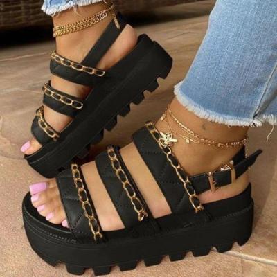 China Trend Direct Chunky Slipper Anti-odor Factory Fashion Casual Sandals Shoes For Women for sale