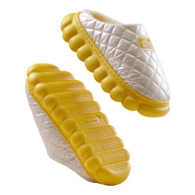 China Fashion Home Round Plush Slippers Waterproof Non-slip Thick Bottom Couples Plush Slippers Garden Shoe Clogs for sale