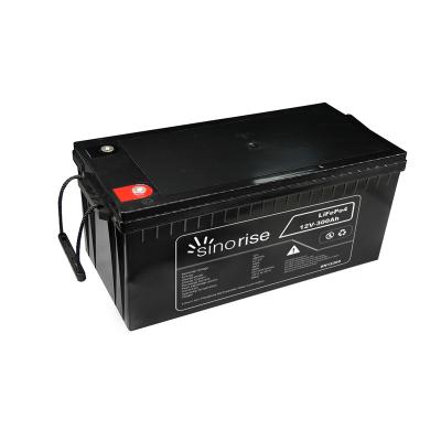 China Home appliances 12v 300ah deep cycle 12v lifepo4 lithium ion battery with bms for solar systems for sale