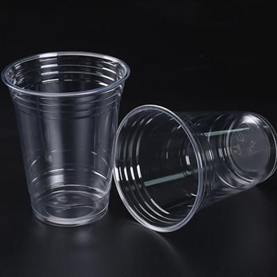 China Eco-friendly Custom Food Grade Transparent PET Disposable Plastic Cup For Cold Drink for sale