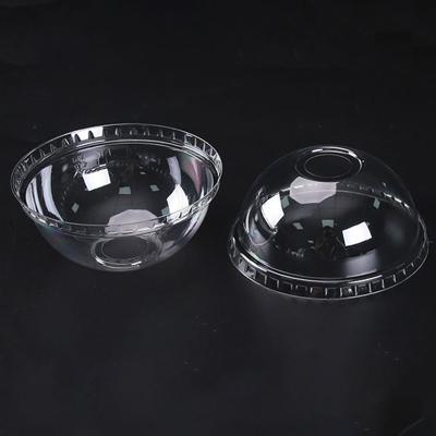 China Non Spill Creative Popular Disposable Plastic Clear 92mm PET Dome Lid For Drink Milk Tea Cup for sale