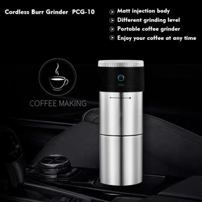 China Wholesale Car Customize Stainless Steel Body Manual Coffee Grinder For Car Conical Burrs for sale