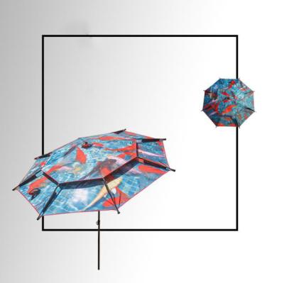 China All In 1 Universal Umbrella 2.2m Double-Layer Suit Pole Sun Umbrella Creative Fishing Aluminum Windproof Fishing for sale