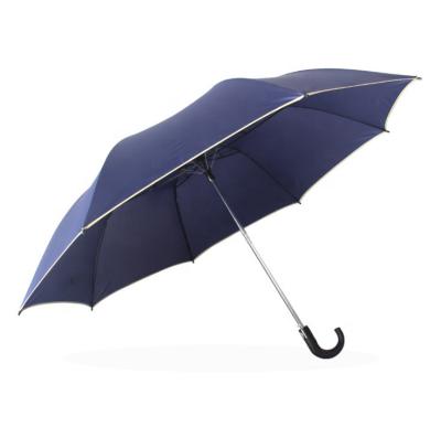 China Automatic Folding Umbrella With Double Folding Handles Customized Logo Advertising Gift Umbrella for sale